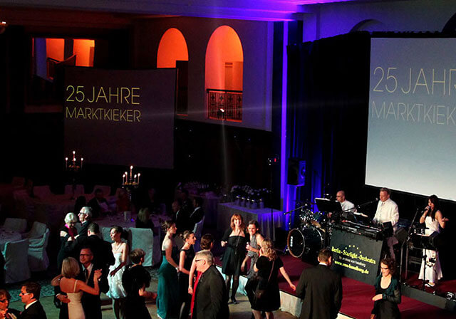 Das Berlin-Starlight-Orchestra bei einem Ball im Adlon in Berlin