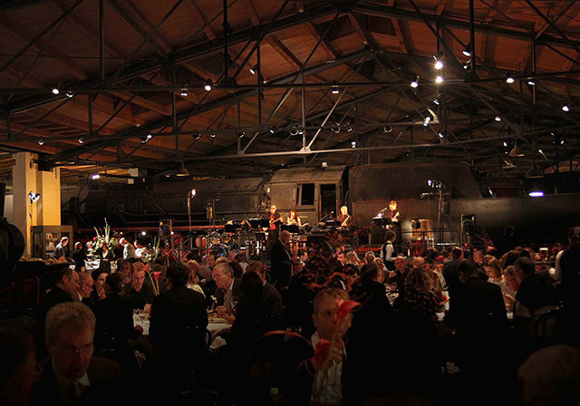 Galadinner im Lokschuppen des Technikmuseums